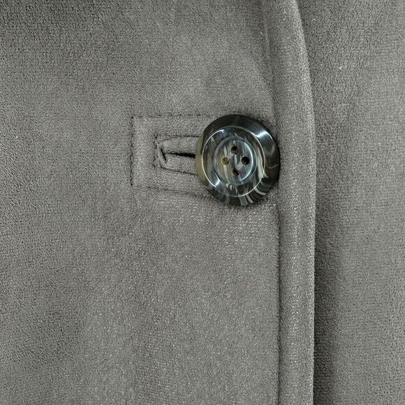 CG COLLECTION BY GALLERY Jacket Womens 1X Faux Fur Lined Button Front Coat Brown - Picture 7 of 16